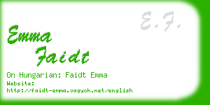 emma faidt business card